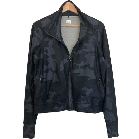 PRANA Layna Zip Up Jacket in Black/Gray Camouflage - Picture 8 of 14